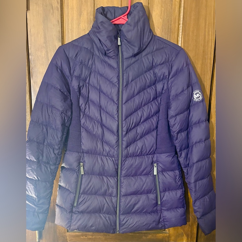 Michael Kors Deep Purple Puffer Jacket